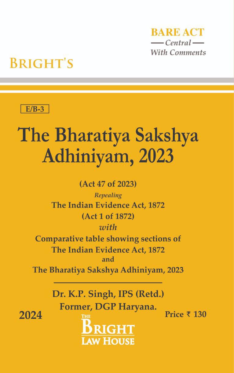 Bharatiya Sakshya Adhiniyam, 2023 (BSA) (English)